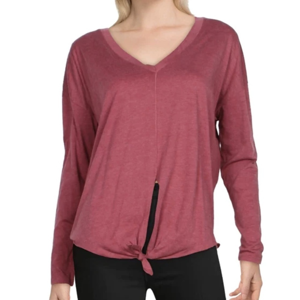 NWT Chaser Tie Front Long Sleeve Tee